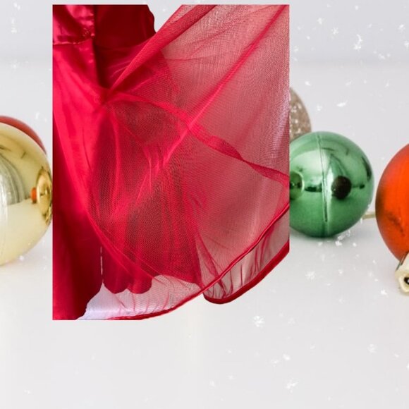 Holiday Editions Girl's Sleeveless Red Floral Dress - Picture 4 of 10